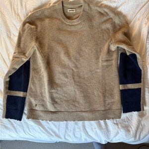 Zadig & Voltaire Tan and Blue Crewneck Sweater